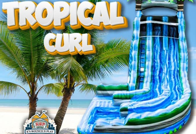 Tropical Dual Lane Water Slide