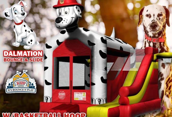 Dalmatian Firefighter Bounce House & Slide