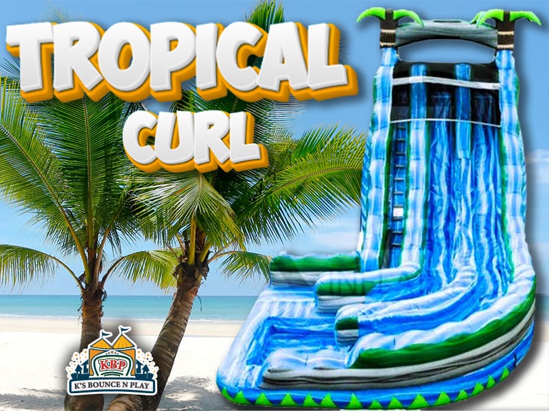 Tropical Dual Lane Water Slide